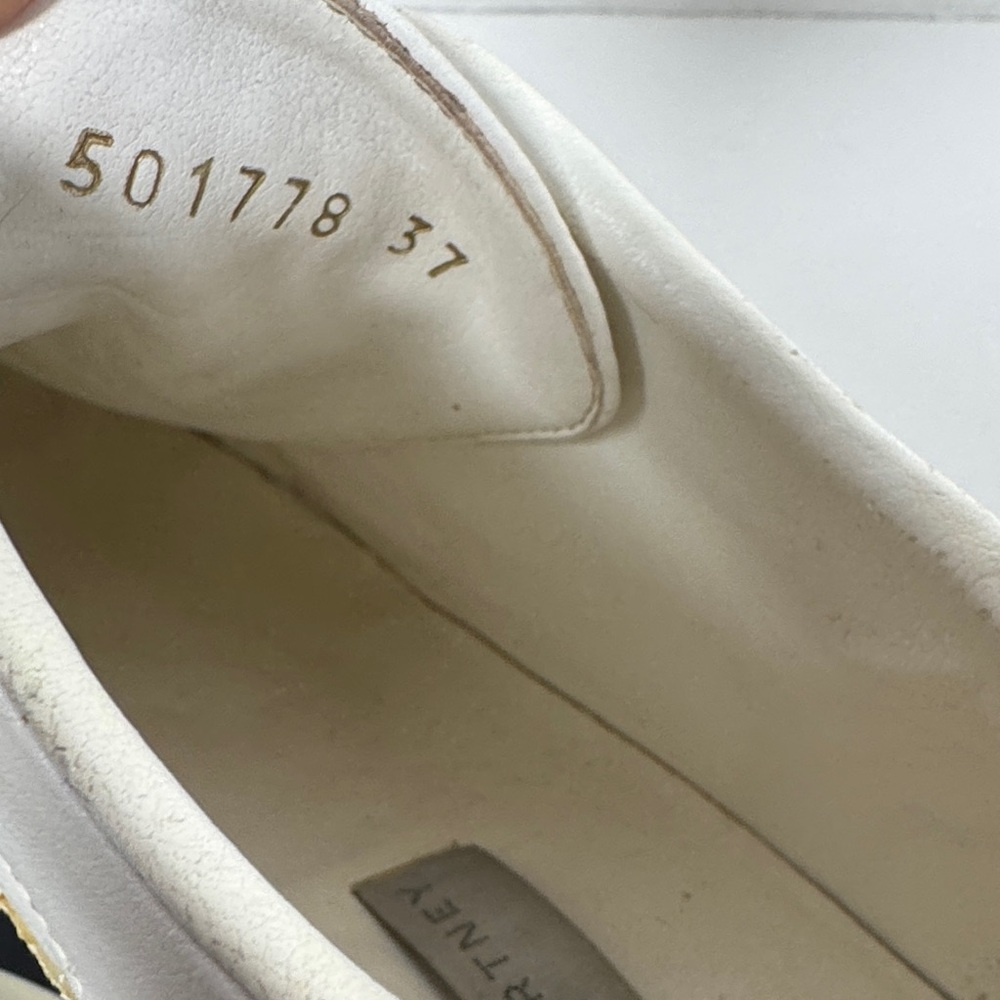 STELLA MCCARTNEY Women's Elyse Faux Leather Glitter Star Platform Sneaker‎ 37 - Picture 15 of 16